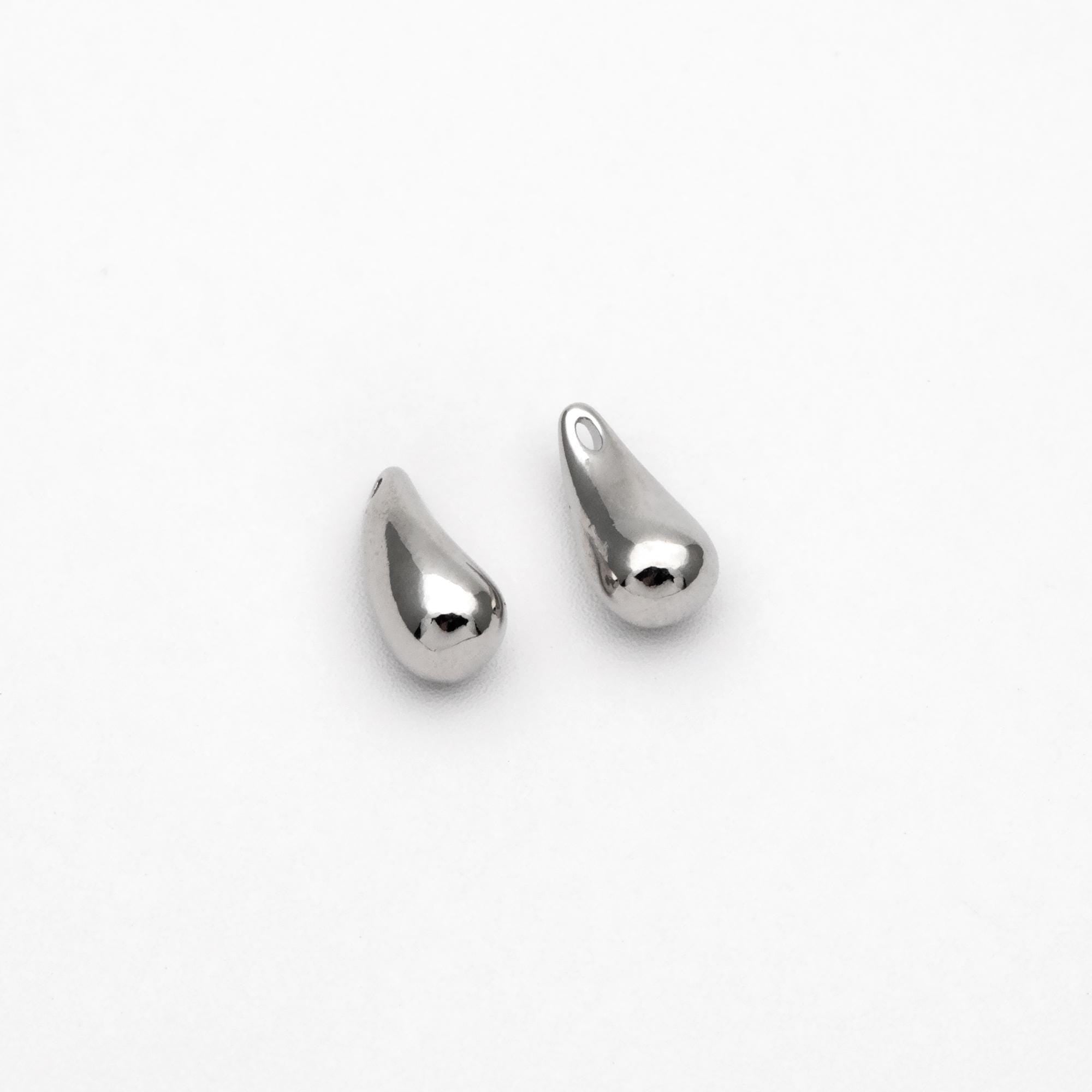 4pcs Gold/ Silver Tone Teardrop Charms 11x5mm, Earring Drop charms, Water Drop charms (GB-2416-B)